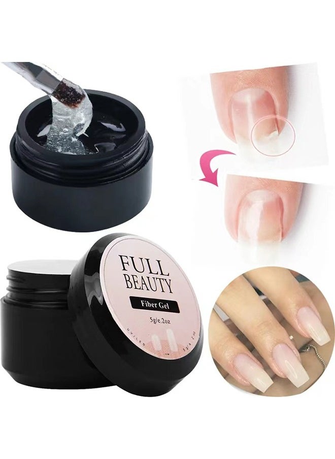 HY LED/UV Gels Builder Gel Clear, Nail Extension Repair Gel, Nail Repair Gel Transparent Nail Light Therapy Extension Gel, 2 oz  - Image 1