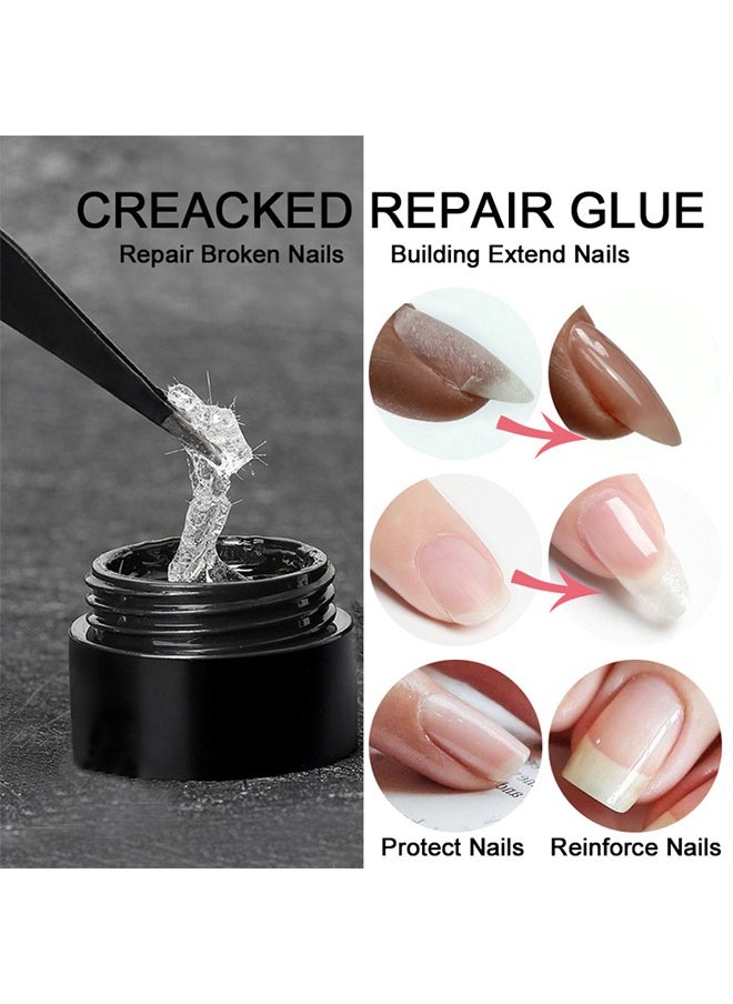 HY LED/UV Gels Builder Gel Clear, Nail Extension Repair Gel, Nail Repair Gel Transparent Nail Light Therapy Extension Gel, 2 oz  - Image 2