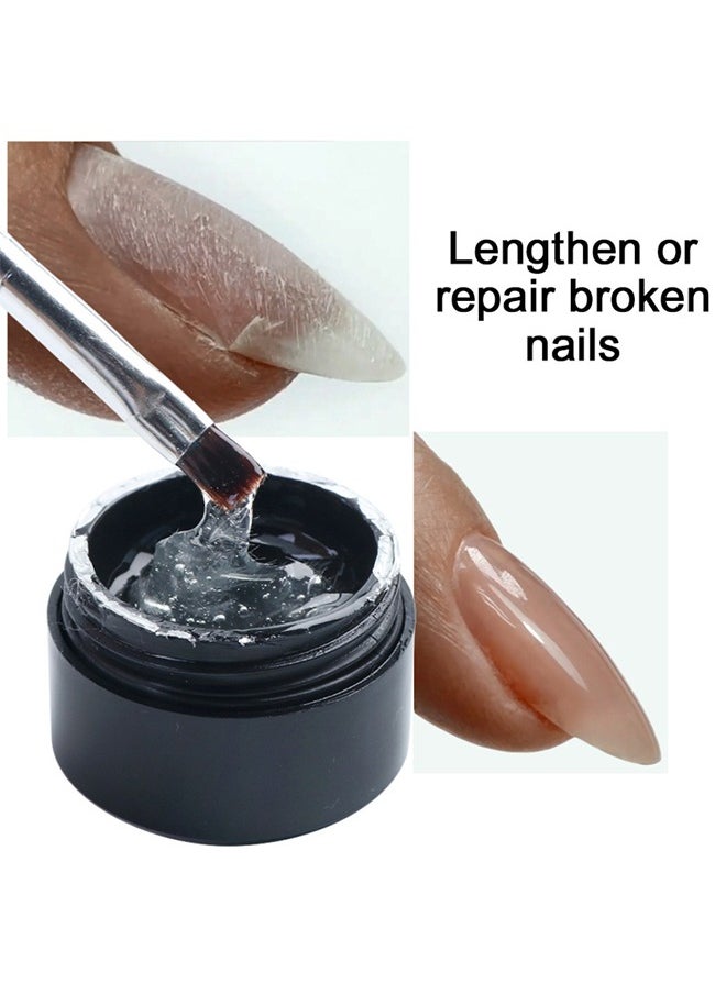 HY LED/UV Gels Builder Gel Clear, Nail Extension Repair Gel, Nail Repair Gel Transparent Nail Light Therapy Extension Gel, 2 oz  - Image 3