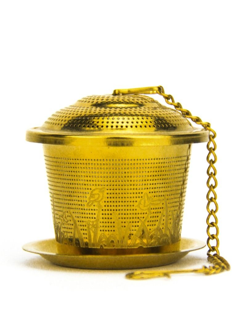 Tealand - Durable Fine Mesh Infuser With Tray Basket Strainer Filter Stainless Steel Perfect Size Suitable To Any Teapot Mugs Cups To Steep Loose Leaf Tea - Image 1