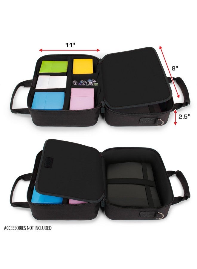 USA Gear Card Deck Storage Bag Compatible With Tcg And Ccg Card Games Card Protector Bag With Padded Shoulder Strap Customizable Interior Weather Resistant Fits Boxes And Loose Cards Black  - Image 3