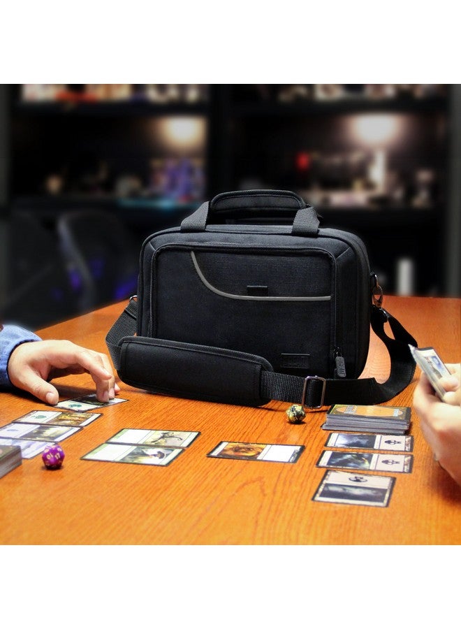 USA Gear Card Deck Storage Bag Compatible With Tcg And Ccg Card Games Card Protector Bag With Padded Shoulder Strap Customizable Interior Weather Resistant Fits Boxes And Loose Cards Black  - Image 2