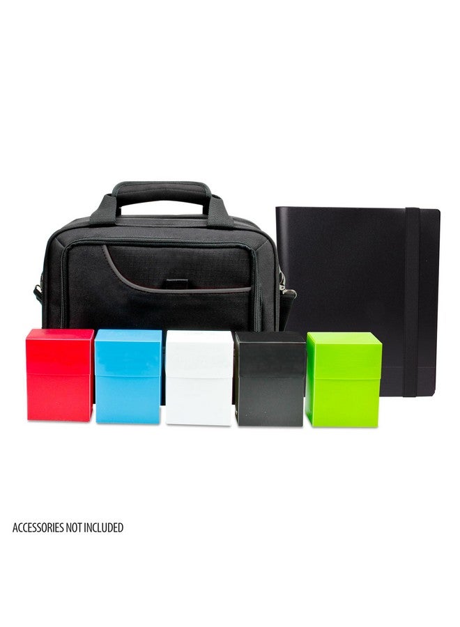 USA Gear Card Deck Storage Bag Compatible With Tcg And Ccg Card Games Card Protector Bag With Padded Shoulder Strap Customizable Interior Weather Resistant Fits Boxes And Loose Cards Black  - Image 4
