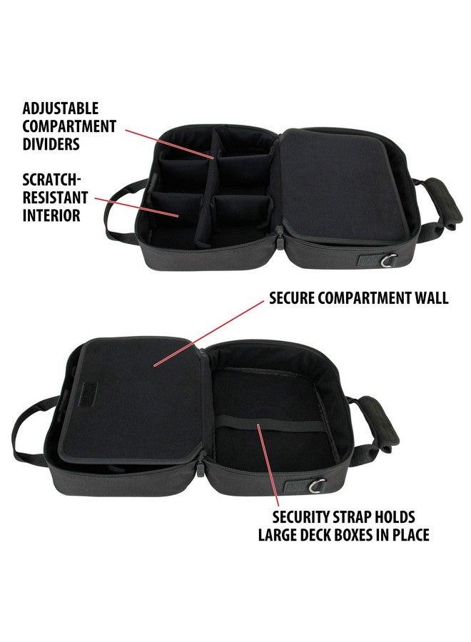 USA Gear Card Deck Storage Bag Compatible With Tcg And Ccg Card Games Card Protector Bag With Padded Shoulder Strap Customizable Interior Weather Resistant Fits Boxes And Loose Cards Black  - Image 5