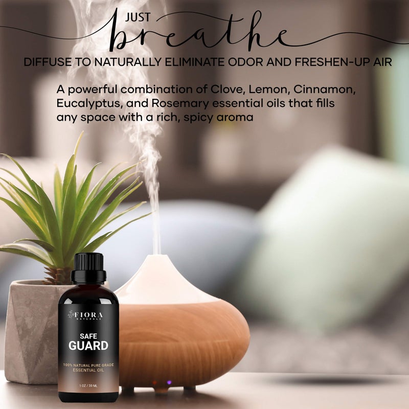 Fiora Naturals Immunity Essential Oil Blend for Health Shield Aromatherapy with Clove Cinnamon Lemon Rosemary & Eucalyptus Oil - Thieves and Robbers Safeguard Oil - Immune Support Blend - Diffuse or Apply - Image 3