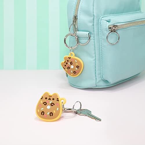 iFace x Pusheen Café Series Silicone Protective Cover [ Compatible with Apple AirTag][Cute Character Case] [Carabiner Keychain Clip Included] - Donut - Image 3