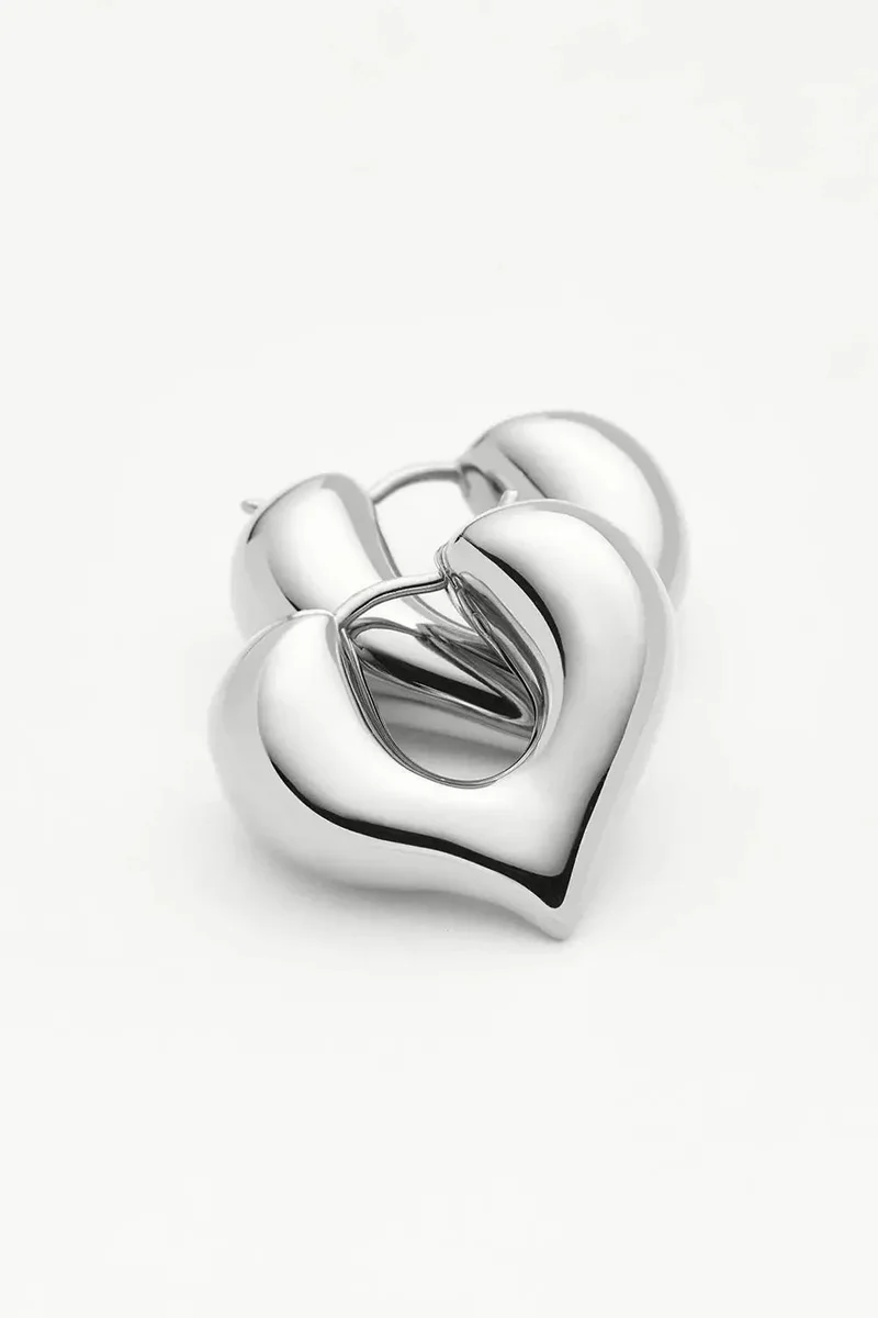 ميسوما Molten Heart Medium Hoop Earrings