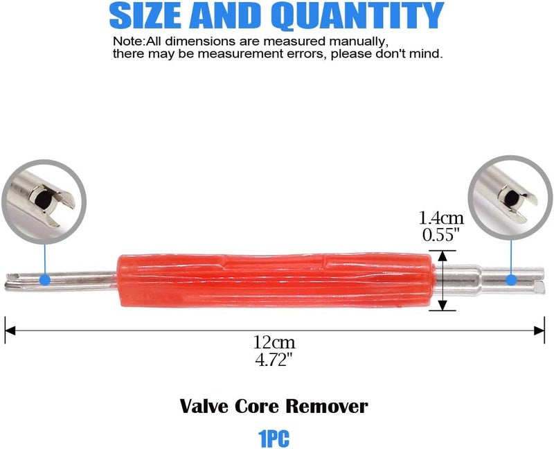 Glarks 41Pcs Car Air Conditioner Valve Core Schrader Valve Cores Accessories A/C R12 R134a Refrigeration Tire Valve Stem with Double Head Dual Dismantling Remover Installer Tool Assortment Kit - Image 2