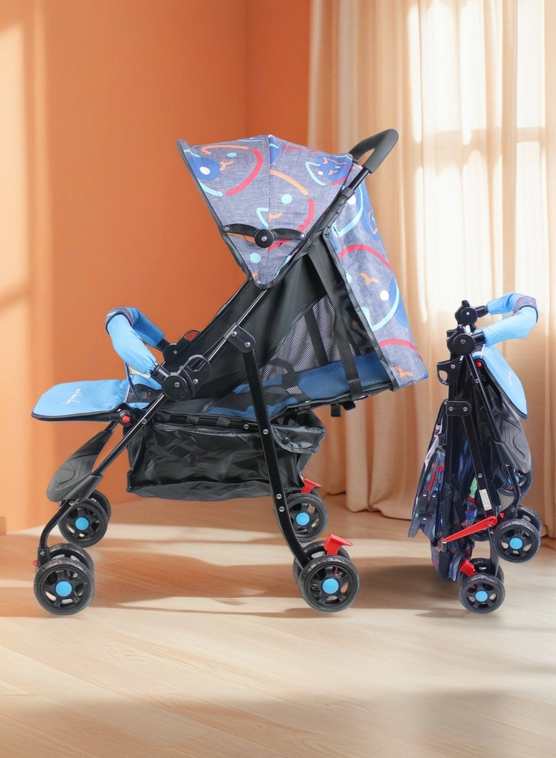 Foldable Travel Stroller Ultra Lightweight with Foldable Storage Basket Adjustable Canopy Multi Position Reclining Seat NO.1102 - Image 1
