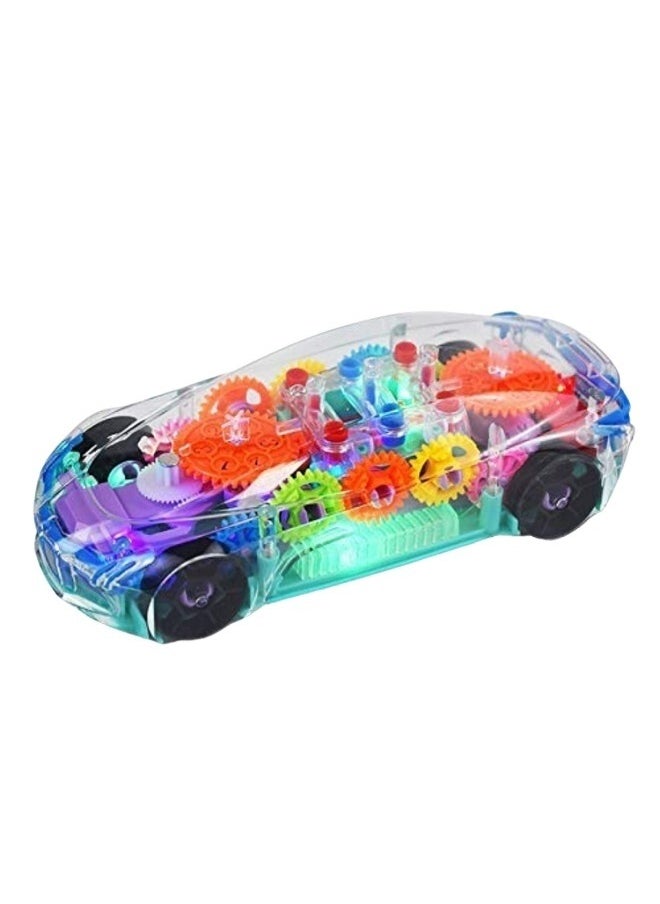 TOY GARDEN - Transparent Concept car 3D Super Car Toy, Car Toy for Kids with 360 Degree Rotation, Gear Simulation Mechanical Car, Sound & Light Toys for Kids Boys & Girls - Image 1