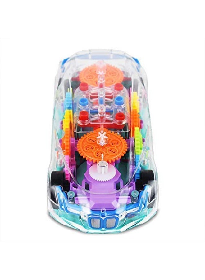 TOY GARDEN - Transparent Concept car 3D Super Car Toy, Car Toy for Kids with 360 Degree Rotation, Gear Simulation Mechanical Car, Sound & Light Toys for Kids Boys & Girls - Image 1