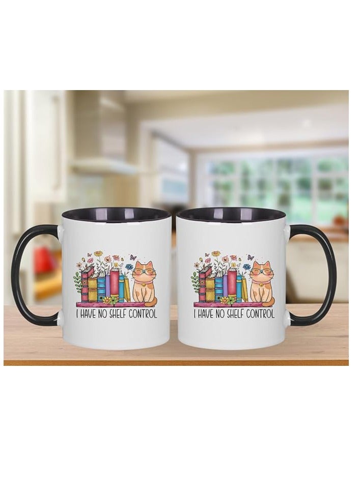 راين كوب قهوة، كوب سيراميك، كوب شاي ليس لدي أي تحكم في الرف للرجال والنساء، كوب مكتب 11 أونصة - Image 2