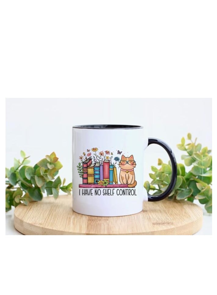 راين كوب قهوة، كوب سيراميك، كوب شاي ليس لدي أي تحكم في الرف للرجال والنساء، كوب مكتب 11 أونصة - Image 3