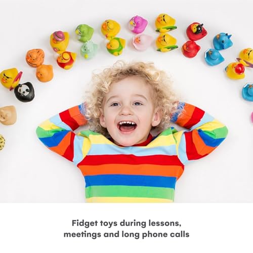 Kicko 2 inches Assorted Rubber Ducks in Bulk - 25 Pack - Ducking Jeeps for Kids - Image 4