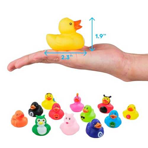 Kicko 2 inches Assorted Rubber Ducks in Bulk - 25 Pack - Ducking Jeeps for Kids - Image 3