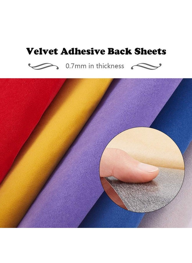 BENECREAT 19 Colors 8.3X11.8 Velvet Fabric Sticky Back Adhesive Back Sheets A4 Self-Adhesive Velvet Fabric Sheet For Halloween Christmas Decor Art And Craft Making - Image 4