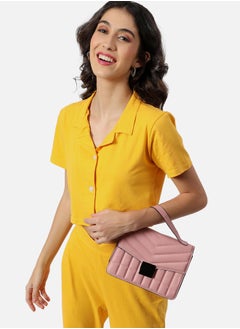 Haute Sauce Luxe Quilted Pink Cross Body Bag  - Image 5