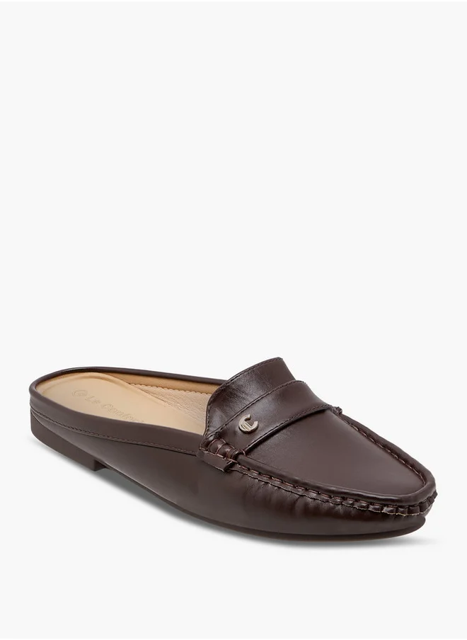 لو كونفورت Women's Metal Accent Slip-On Mules