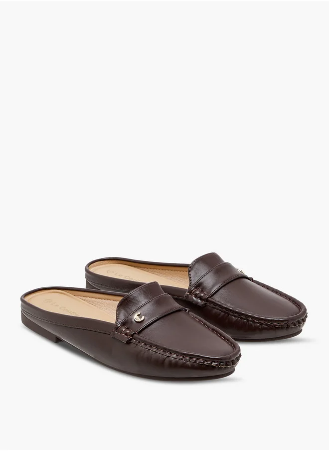 لو كونفورت Women's Metal Accent Slip-On Mules