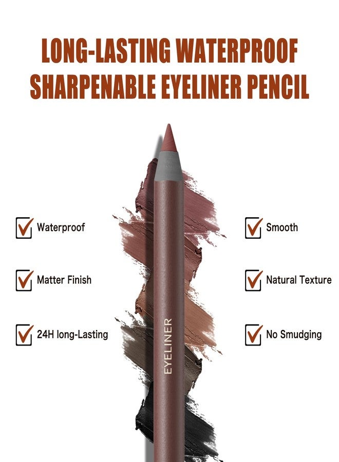 BAISEN DIARY Plum Eyeliner for Older Women, 24HR Waterproof Eyeliner Pencil with Built-In Sharpener - Long Lasting, Smudge-Proof, Creamy Glide, Bold Pigment, Vegan & Sensitive Eye Safe (Plum) - Image 3