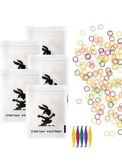 HaLunhi Orthodontic Elastic Bungee Bands 500 Count (Assorted Colors，3.5 oz，3/16 Inch)，Dental Rubber Straps Interdental Bands，For Interdental Spaces，Free Elastic Brace Placer  - Image 1