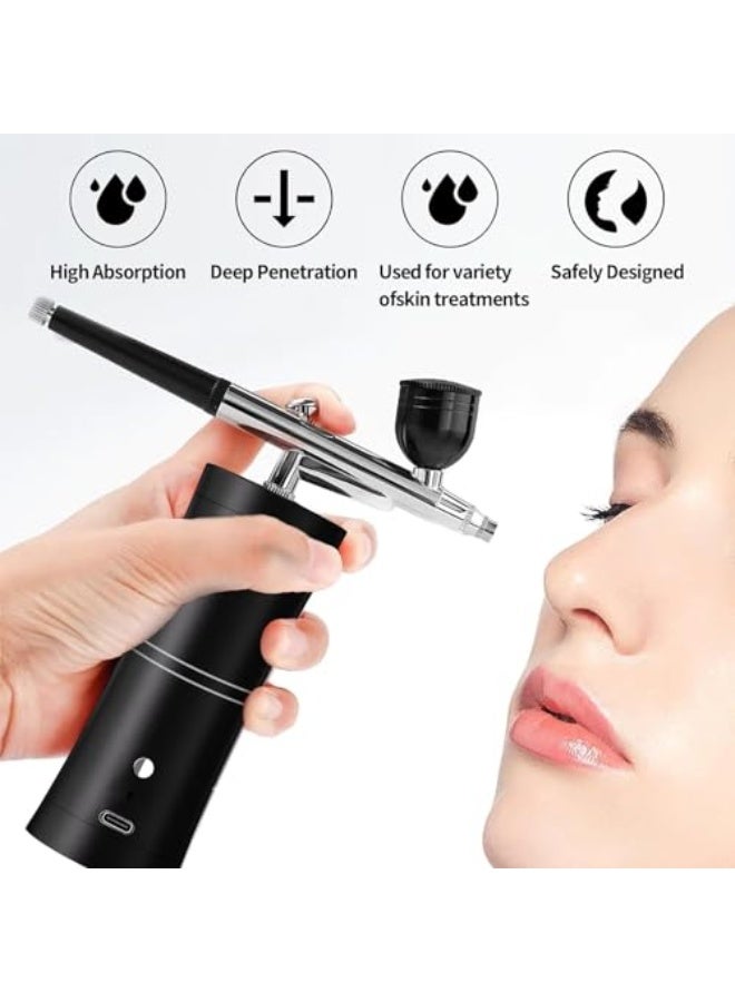 Generic Air Brush Set with Compressor, Cordless, Portable, Adjustable 3-Stage Mini Air Brush Gun for Painting, Nail Art, Makeup and Cake Decorating by Perfworld  - Image 2