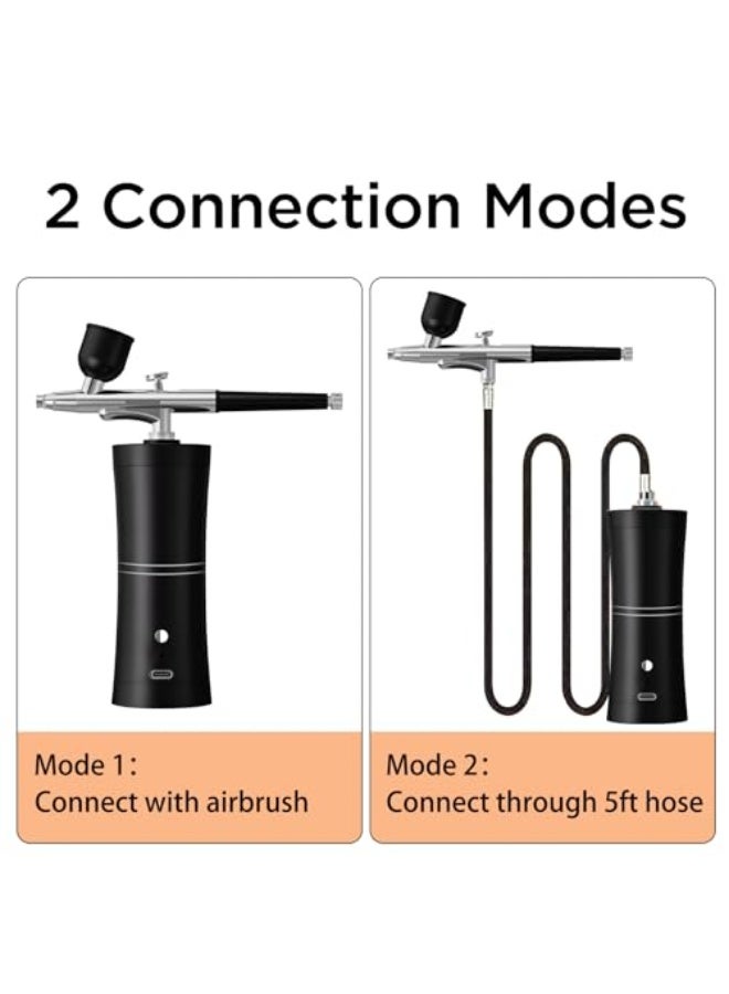 Generic Air Brush Set with Compressor, Cordless, Portable, Adjustable 3-Stage Mini Air Brush Gun for Painting, Nail Art, Makeup and Cake Decorating by Perfworld  - Image 4
