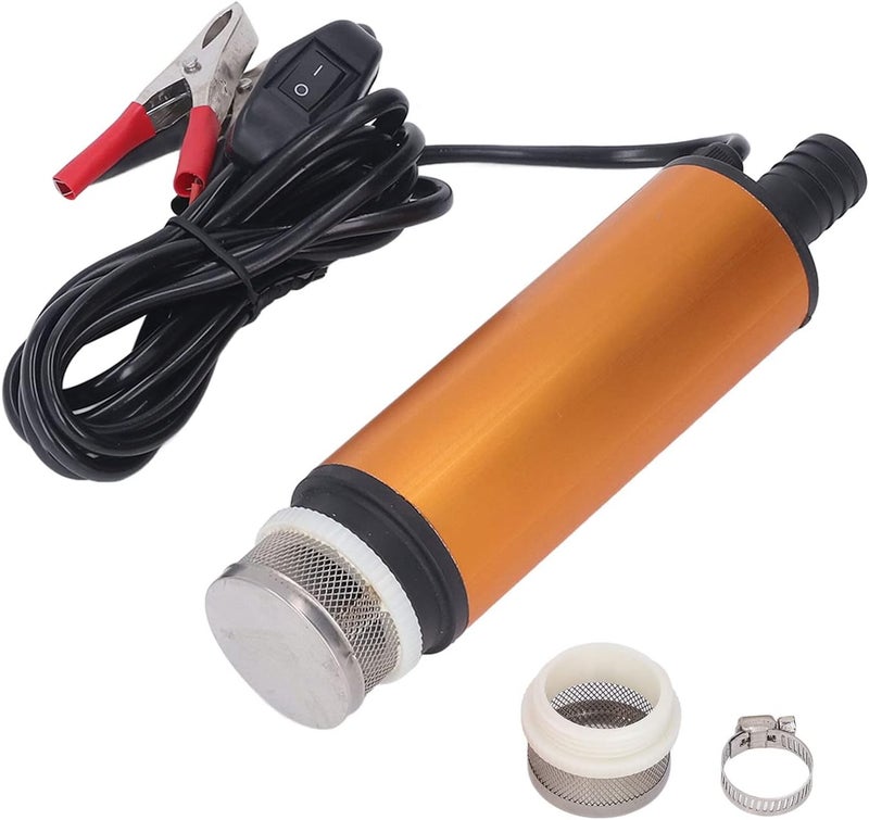 Oil Extractor and Transfer Pump 12V - 80W Kerosene and Water Fluid Utility Tool with 19mm Outlet 2.5m Cable 5500RPM 5m Lift for Trucks Motorcycles Cars and Four Wheel Vehicles - Image 1