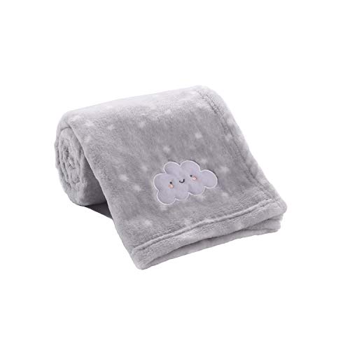 CREVENT Baby Welcome Gift Set Storage Basket with 2 Blankets 1 Security Blanket 1 Taggie 1 Gift Bag with Ribbon Grey - Image 3