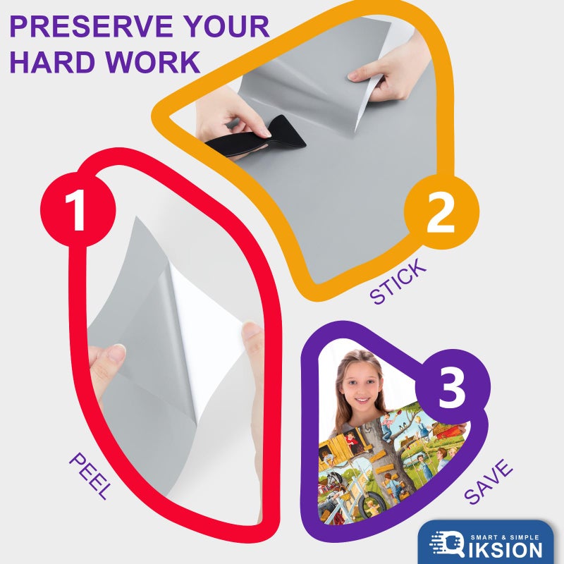 QIKSION 24 Puzzle Saver Sheets, Puzzle Glue Sheets for 1000-3000 Pieces, Preserve & Frame 4 x 1000 Pieces Jigsaw Puzzles - Image 4