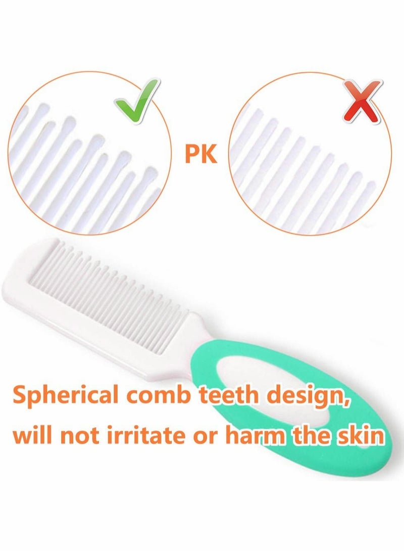Excefore Baby Hair Brush and Comb Set for Newborns & Toddlers Natural Soft Goat Bristles Ideal for Cradle Cap Perfect Baby Registry Gift (Green) - Image 4