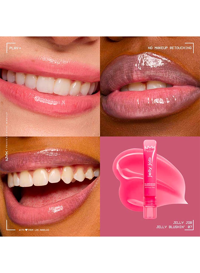 NYX PROFESSIONAL MAKEUP Jelly Job, Full-Bodied Shine Gloss, Lip-Smoothing Shine, Hyper-Glossy Finish, Jelly Blushin' - Image 2