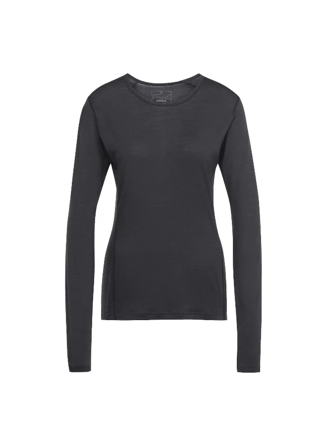 adidas Xpr Mer150 Ls W Black Hiking T-Shirts For Women 2XS