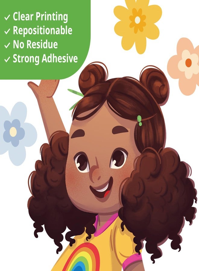 ديكو وال ملصقات حائط تعليمية ملونة قابلة للإزالة من DECOWALL SG2-2512 على شكل قطار للأطفال واقتباسات، قابلة للإزالة واللصق مع عبارات تحفيزية لغرفة الأطفال وغرفة اللعب والفصول الدراسية وديكور المنزل - Image 4