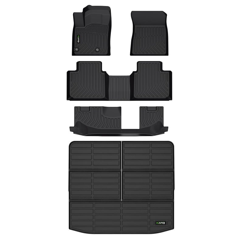HAFIDI Floor Mats Cargo Liner for Mitsubishi Outlander 20222024 2025 Not Fit PHEV or Sport Models Custom Fit Full Set All Weather Car Accessories Rear Trunk Mat Floor Mats - Image 3