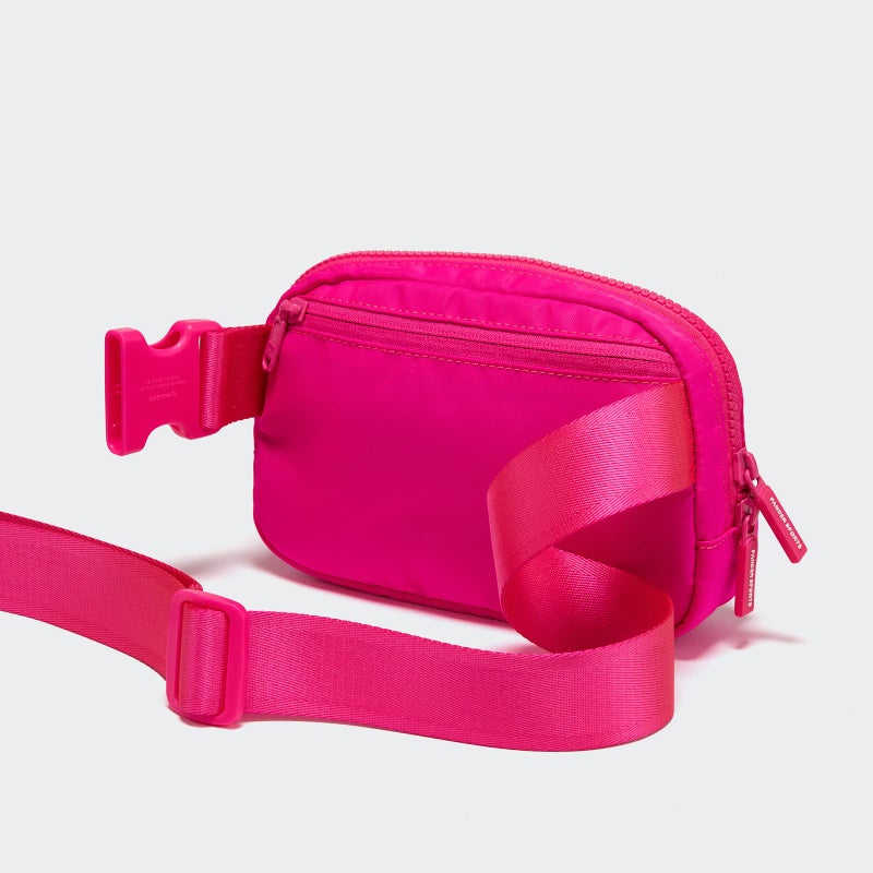 Pander Two Way Zipper Fanny Pack Nylon Everywhere Belt Bag for Women, Water Repellent Waist Packs, Crossbody Bags with Adjustable Strap (Sonic Pink). - Image 4