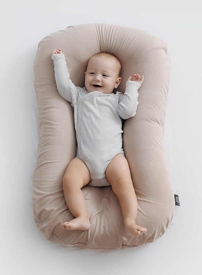 VUCATIN Baby Nest for Newborn 0-12 Month Baby Nest Cover with 100% Cotton Muslin Cover Portable Nest Sleeper Cover for Infant Breathable & Natural Baby Lounger (Light Brown) - Image 2