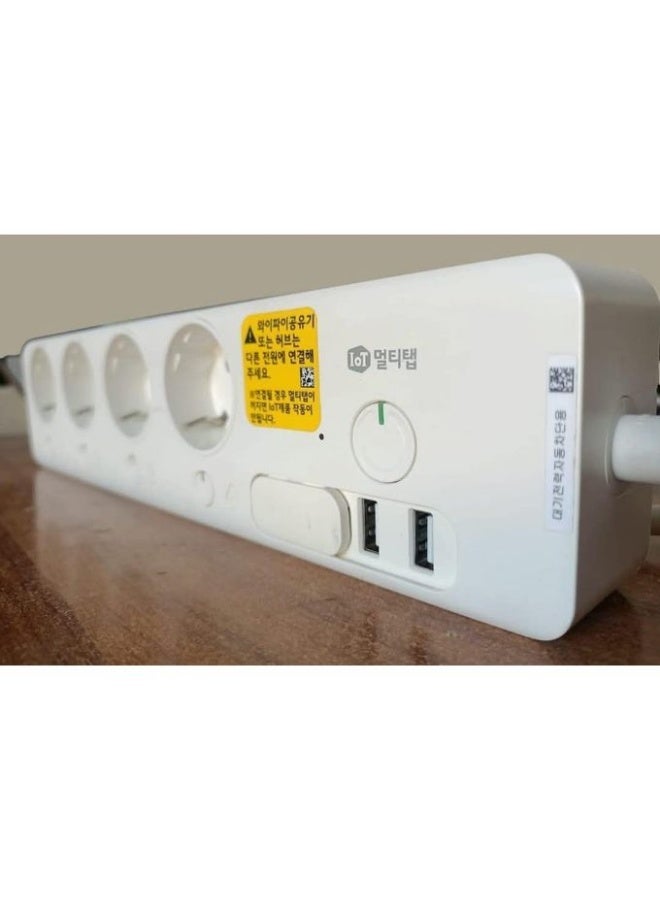 إل جي مشترك كهرباء أصلي تريد استيراد الخارج عالي الجودة مكون من 4 منافذ و2 منفذ USB من النحاس ويستخدم لحماية الأجهزة الجديدة من تغير الجهد الكهربي - Image 2