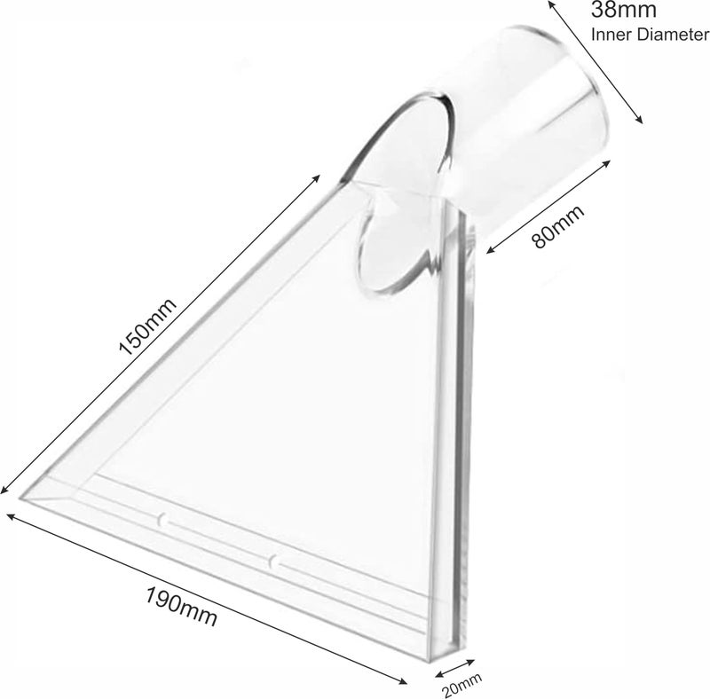 Rodak Big Transparent Mattress and Upholstery Nozzle with Steel Tube and Adapter for Wet and Dry Vacuum Cleaning (Plexiglas) (35 MM) - Image 3