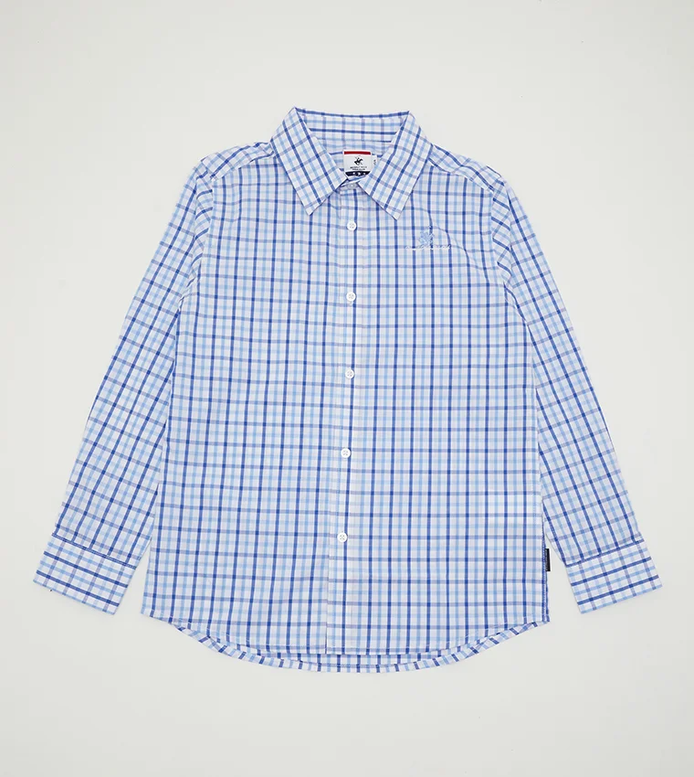 بيفرلي هيلز بولو كلوب قميص كاروهات بقصة عادية