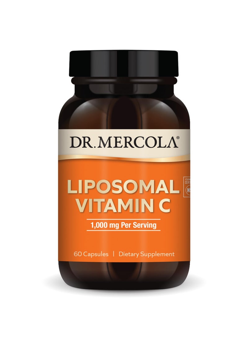 Dr. Mercola Liposomal vitamin c | 1,000 mg per serving, 60 capsules | dietary supplement  - Image 1