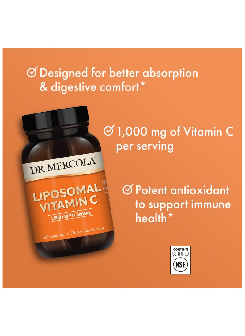 Dr. Mercola Liposomal vitamin c | 1,000 mg per serving, 60 capsules | dietary supplement  - Image 4