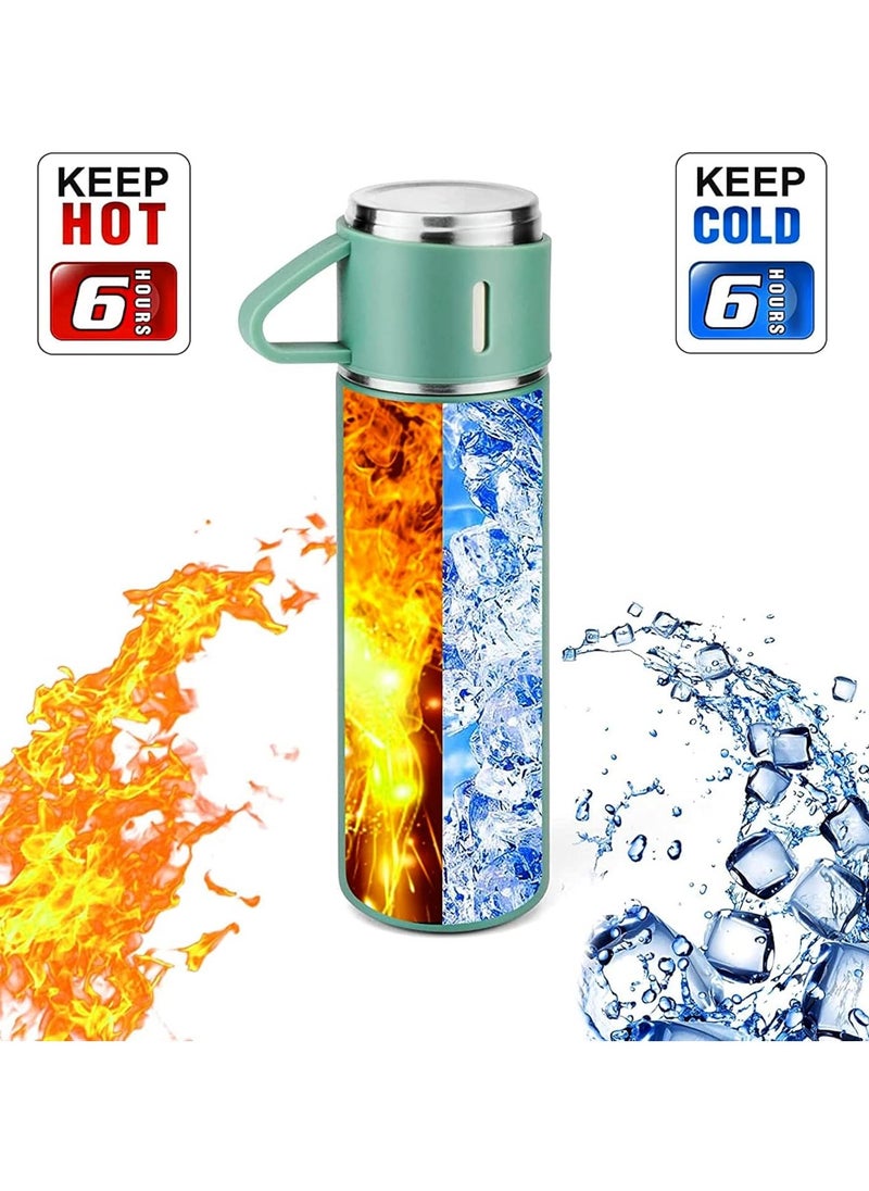 Shopit - Vacuum Insulated Flask Set, Stainless Steel Vacuum Flask Water bottle with Cups - Image 1