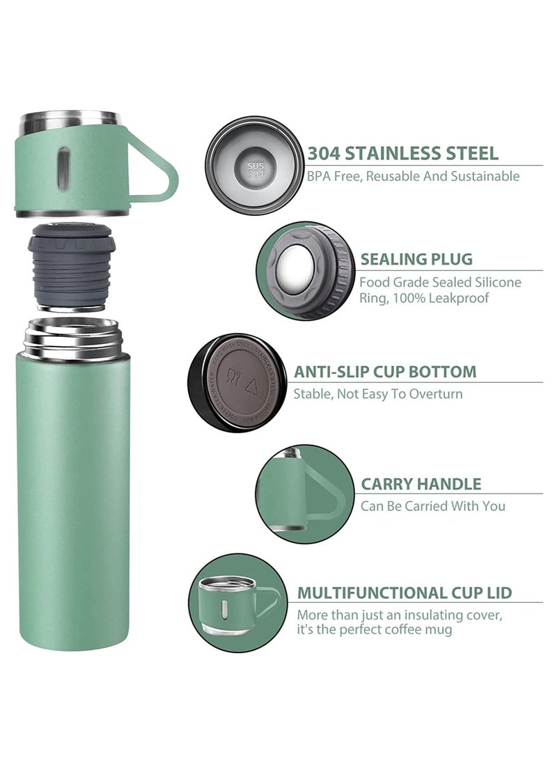 Shopit - Vacuum Insulated Flask Set, Stainless Steel Vacuum Flask Water bottle with Cups - Image 1