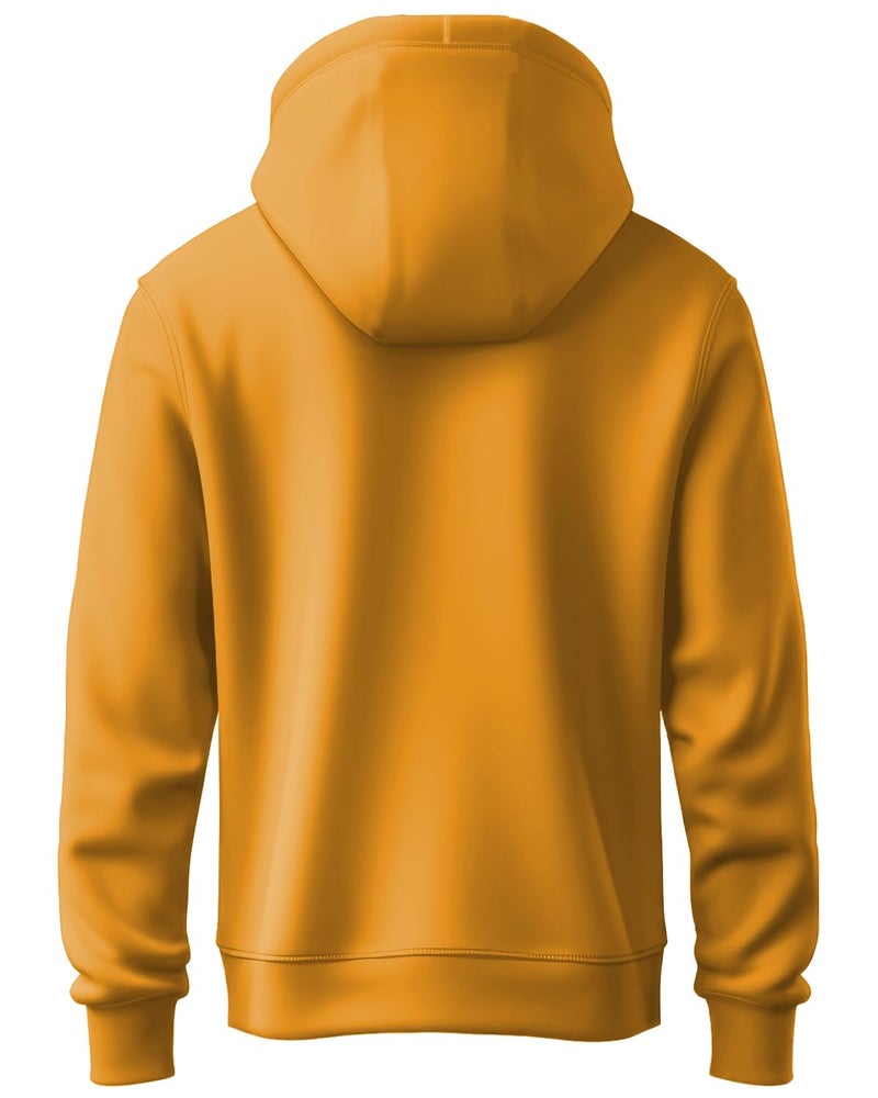 ADRO Men's Cotton Blend Neck Hooded Sweatshirt (H24-NEW-MU_Mustard - Image 2