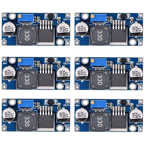 Valefod XL6009 DC to DC Boost Converter 3.0-30V to 5-35V Step-up Transformer Power Module, Pack of 6 - Image 1