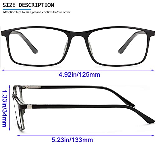 YTDBNS Professional Reading Glasses for Men/Women, Blue Light Blocking Computer Readers with Spring Hinges for Glare and UV Protection - Image 2