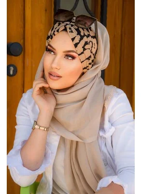 Aişe Tesettür Aisha Hijab Feminine Patterned Ready-Made Shawl