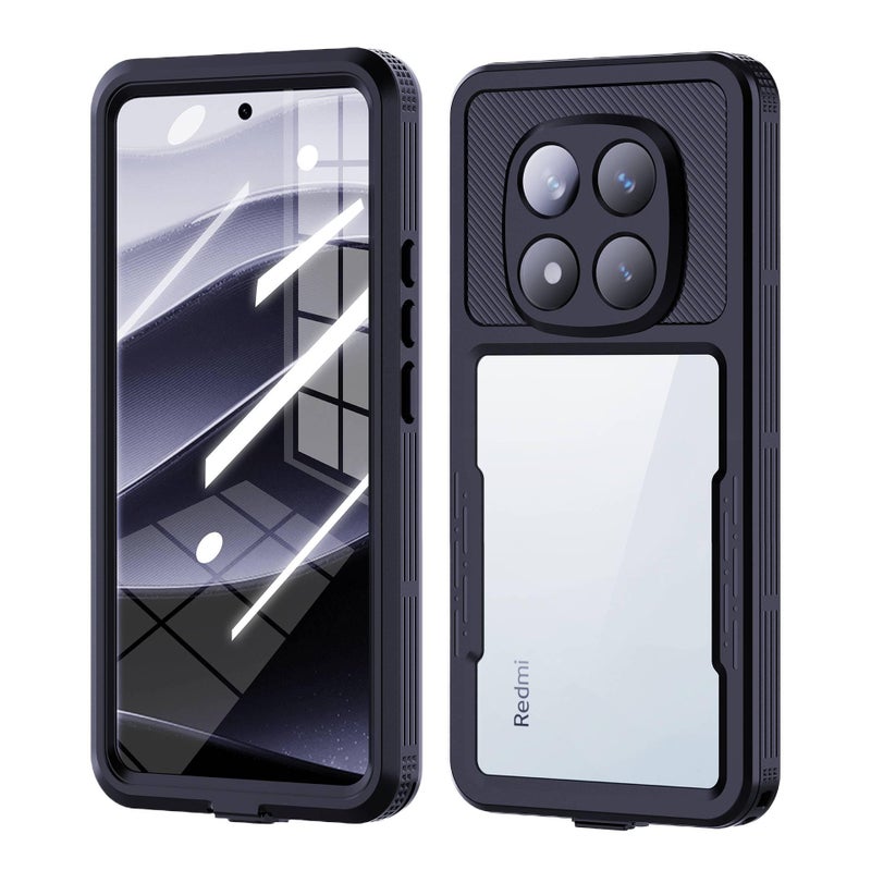 LS غطاء واقي بTPU لـ Redmi Note 14 Pro مع مقاوم للصدمات وحماية من السقوط مع مقاوم للصدمات مع تغطية كاملة مع مقاوم للماء باللون أسود من مادة TPU باللون الأسود باللون الأحمر - Image 1