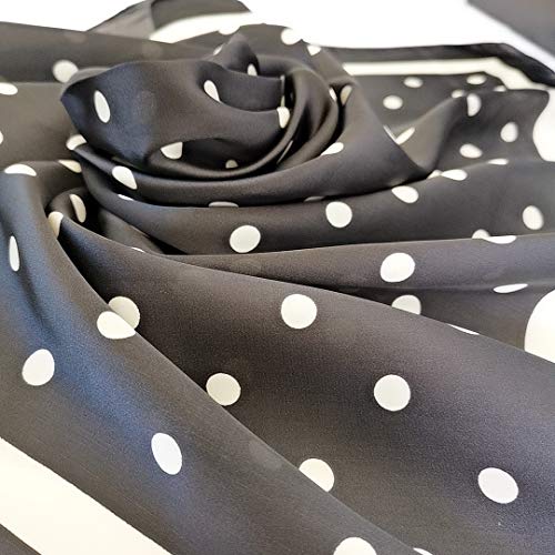 FONYVE Silk Feeling Scarf Medium Square Satin Head Wrap for Women 27.5 inches - Image 3